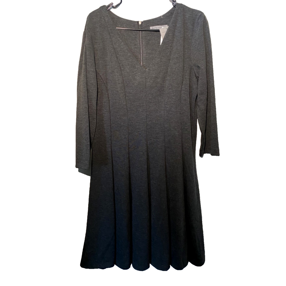 Danny and Nicole Gray Dress Long Sleeve NEW